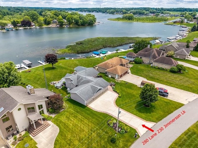 280 Ln 230 Jimmerson Lk, Angola, IN 46703 - aerial view of residential area featuring a large body of water