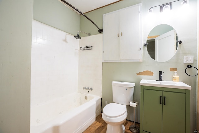 120 N Main St, Avilla, IN 46710 - full bathroom featuring vanity, wood finished floors, and bathtub / shower combination
