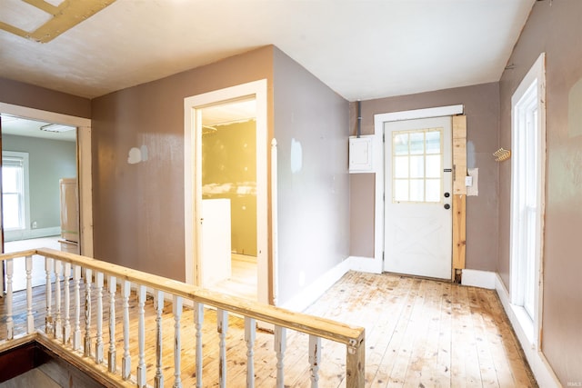 120 N Main St, Avilla, IN 46710 - entrance foyer with light wood finished floors and plenty of natural light