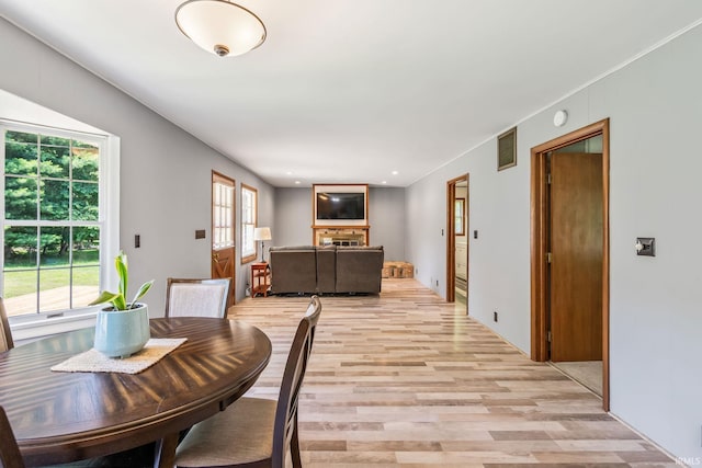 1406 W Orchard Dr, North Manchester, IN 46962 - dining room with light wood-style flooring and recessed lighting