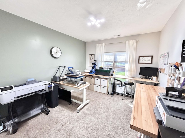 3607 Regatta Dr, Lafayette, IN 47909 - office featuring light colored carpet and a textured ceiling