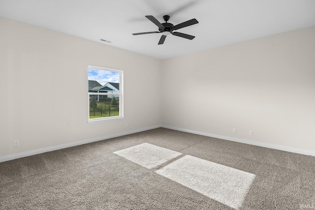 323 Haddington Ln, Lafayette, IN 47905 - carpeted empty room with baseboards and a ceiling fan