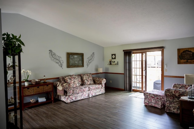 27222 Country Lake Ln, Elkhart, IN 46514 - living area with vaulted ceiling and wood finished floors