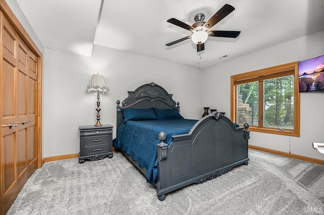 55623 Little Creek Ln, Middlebury, IN 46540 - carpeted bedroom featuring baseboards and a ceiling fan