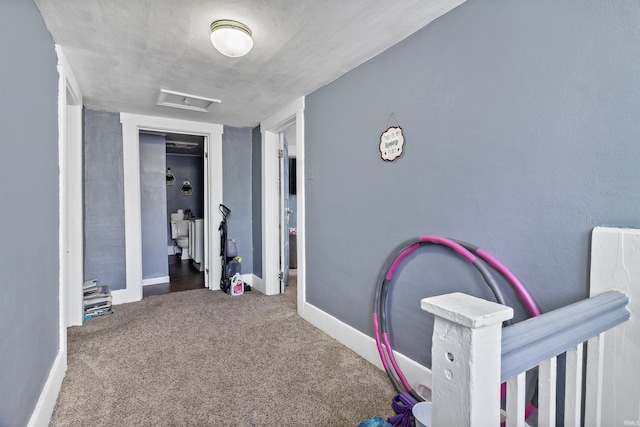 225 N E St, Marion, IN 46952 - rec room featuring attic access and carpet