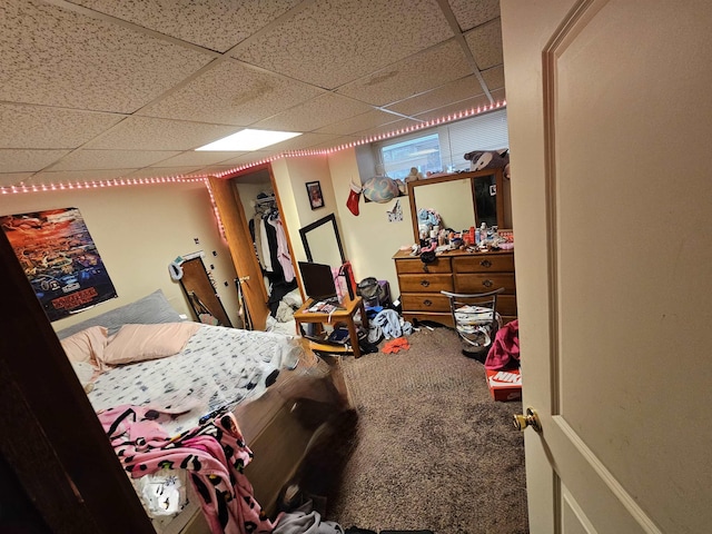 295-297 W Main St, Wabash, IN 46992 - carpeted bedroom with a drop ceiling