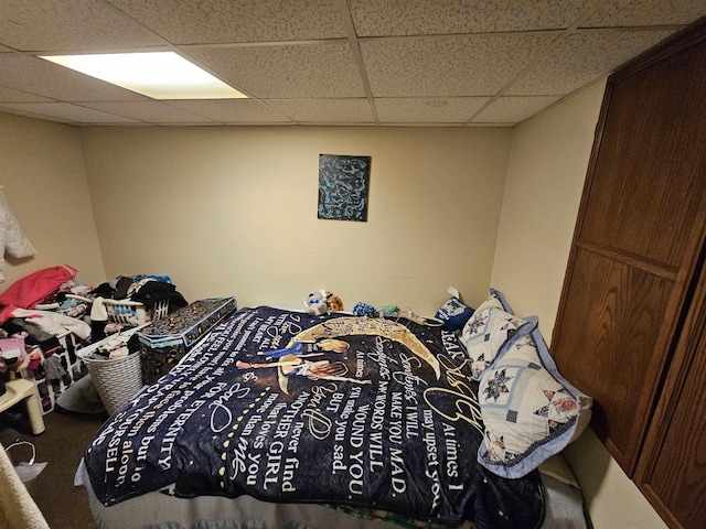 295-297 W Main St, Wabash, IN 46992 - bedroom with a drop ceiling and carpet flooring