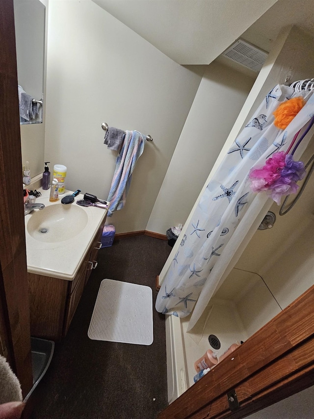 295-297 W Main St, Wabash, IN 46992 - bathroom with vanity and a shower stall