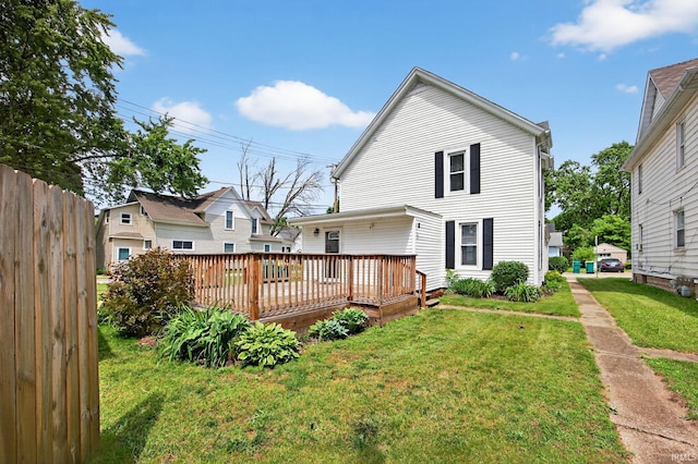 119 Towle Ave, Mishawaka, IN 46544 - back of property featuring a wooden deck