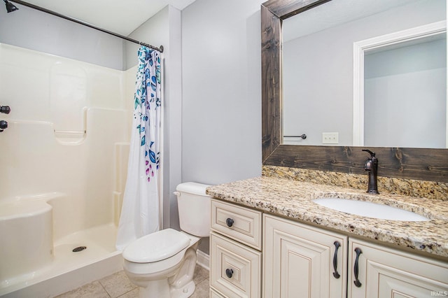 11999 Loughlin Dr, Mishawaka, IN 46545 - bathroom featuring vanity, tile patterned floors, and a shower with shower curtain