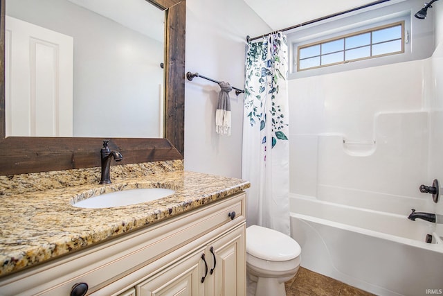 11999 Loughlin Dr, Mishawaka, IN 46545 - full bathroom featuring vanity, shower / bath combo, and tile patterned floors