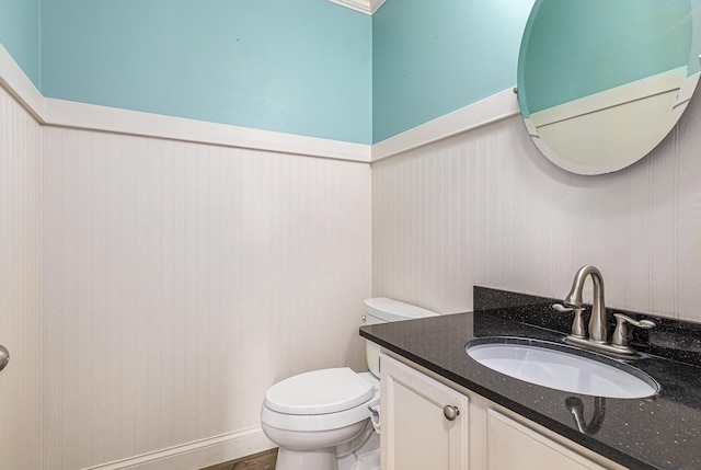 51268 Channel Ct, Elkhart, IN 46514 - bathroom with wainscoting and vanity