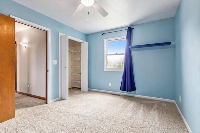 51268 Channel Ct, Elkhart, IN 46514 - unfurnished bedroom with carpet, a closet, and a ceiling fan