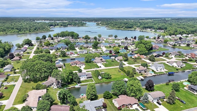 51268 Channel Ct, Elkhart, IN 46514 - aerial view of property's location featuring a large body of water and nearby suburban area