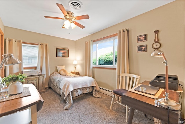 1123 E Gump Rd, Fort Wayne, IN 46845 - carpeted bedroom featuring a ceiling fan