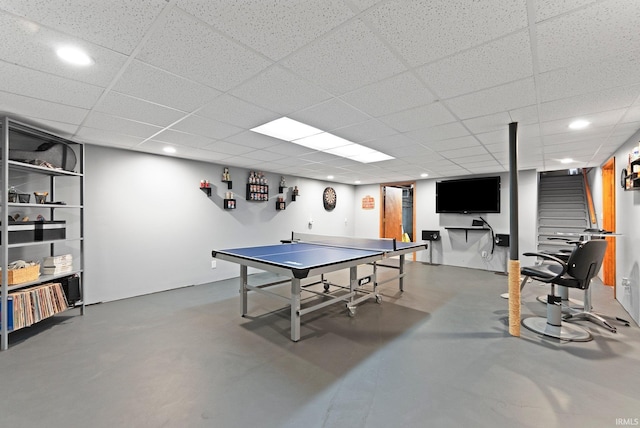 1123 E Gump Rd, Fort Wayne, IN 46845 - playroom with recessed lighting and concrete flooring