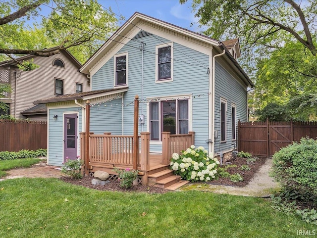1310 W Jefferson Blvd, Fort Wayne, IN 46802 - rear view of house featuring a wooden deck