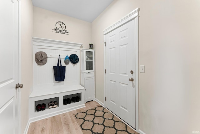 1114 Mosaic St, Huntertown, IN 46748 - mudroom with light wood-type flooring and baseboards