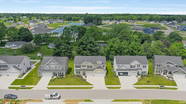 1114 Mosaic St, Huntertown, IN 46748 - aerial perspective of suburban area with a large body of water