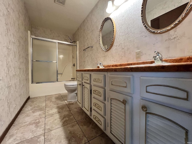 1140 Carlisle Dr, Jasper, IN 47546 - bathroom with tile patterned flooring, enclosed tub / shower combo, and vanity