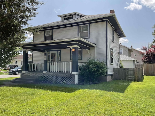 2103 Kentucky Ave, Fort Wayne, IN 46805 - traditional style home with covered porch and a chimney