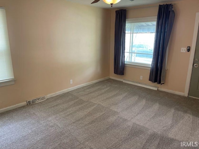 2056 Riedmiller Ave, Fort Wayne, IN 46802 - unfurnished room featuring baseboard heating, carpet flooring, and ceiling fan