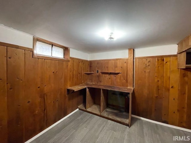 2056 Riedmiller Ave, Fort Wayne, IN 46802 - below grade area featuring wood walls and wood finished floors