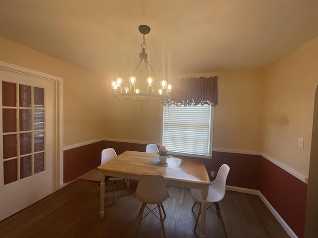 3001 S Pennsylvania Ave, Logansport, IN 46947 - dining area with wood finished floors and a chandelier