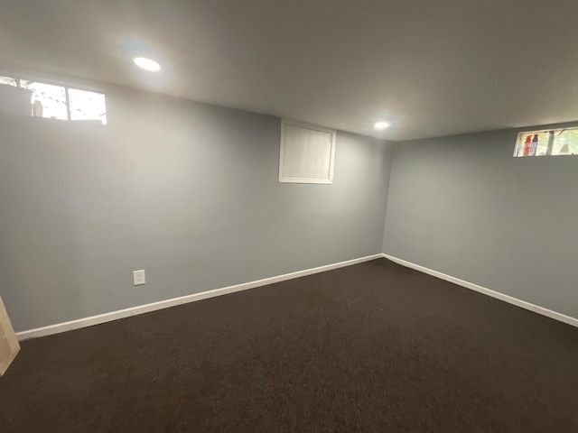 3001 S Pennsylvania Ave, Logansport, IN 46947 - below grade area featuring healthy amount of natural light, recessed lighting, and dark colored carpet