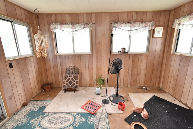 102 S Foster St, Boswell, IN 47921 - exercise area featuring wooden walls