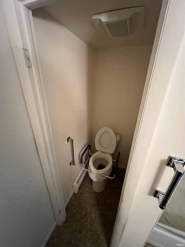 3215 Wakashan Pl, Fort Wayne, IN 46815 - bathroom featuring a baseboard heating unit and toilet