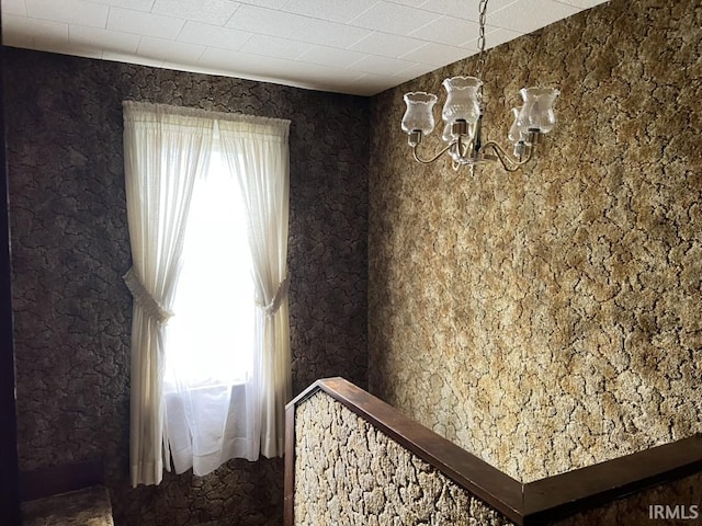 126 E Washington St, Monroe, IN 46772 - hallway with a chandelier