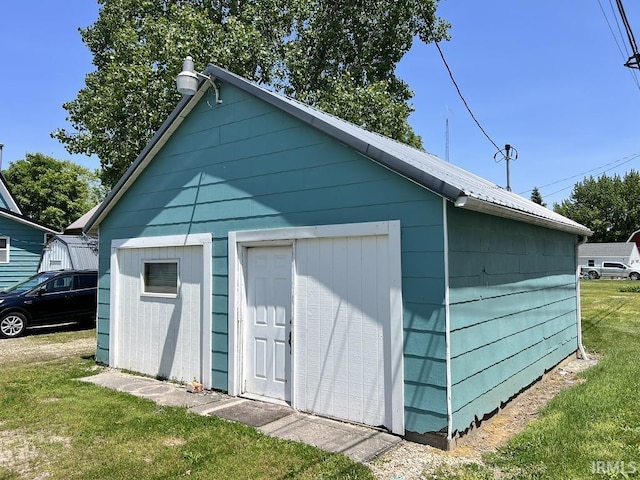 126 E Washington St, Monroe, IN 46772 - garage featuring a shed