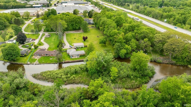 26973 Water Edge Dr, Elkhart, IN 46514 - aerial perspective of suburban area with a large body of water