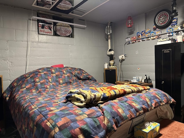 2816 E Morgan Ave, Evansville, IN 47711 - bedroom with concrete block wall