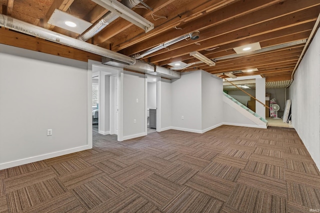 953 Handlebar Rd, Mishawaka, IN 46544 - finished basement with carpet floors and stairs