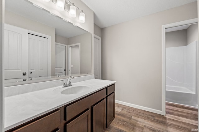 10263 Tirian Pl, Fort Wayne, IN 46835 - bathroom with vanity and wood finished floors