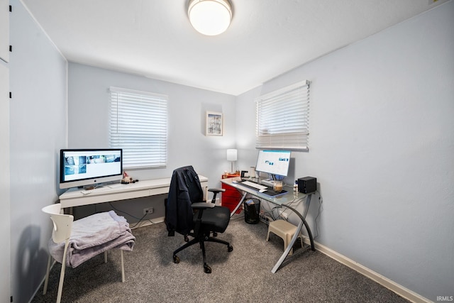241 Sylvan Glen Dr, South Bend, IN 46615 - office area featuring carpet and baseboards