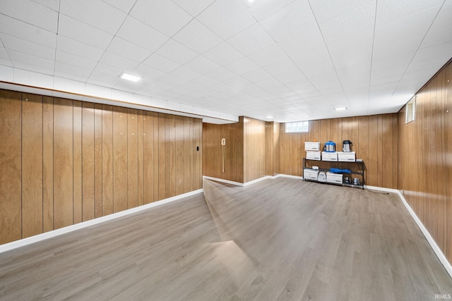 241 Sylvan Glen Dr, South Bend, IN 46615 - basement with wood finished floors and wooden walls