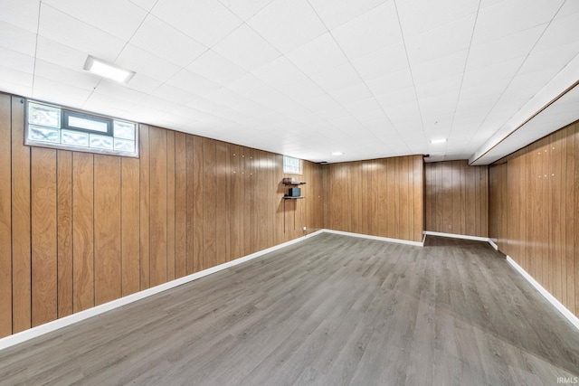241 Sylvan Glen Dr, South Bend, IN 46615 - below grade area featuring wood finished floors and wooden walls