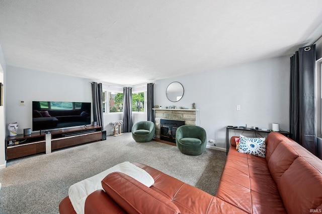 241 Sylvan Glen Dr, South Bend, IN 46615 - living room with carpet flooring and a fireplace