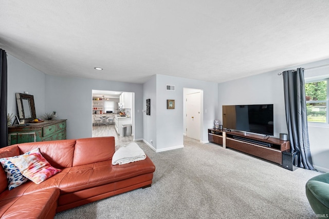 241 Sylvan Glen Dr, South Bend, IN 46615 - carpeted living area with baseboards and recessed lighting