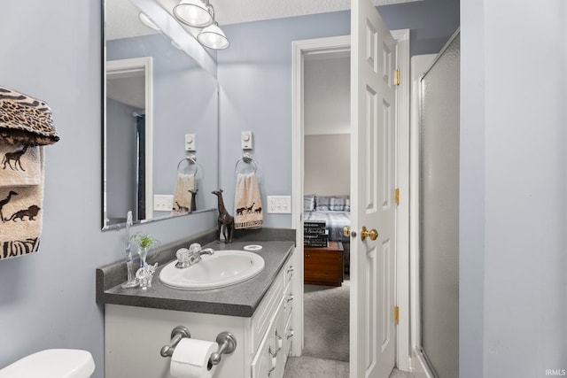 17135 Old 24 Rd, Woodburn, IN 46797 - ensuite bathroom featuring a shower stall and vanity