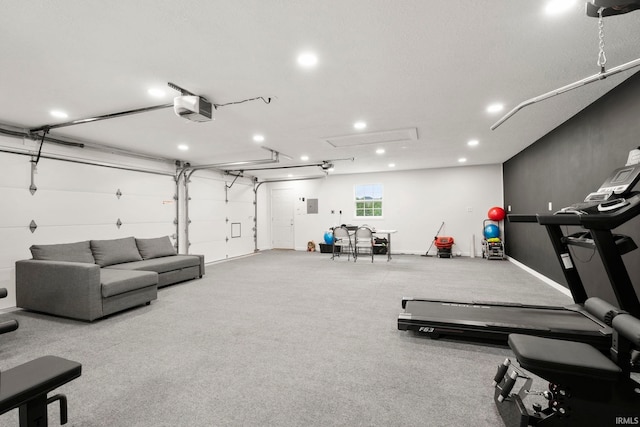 17135 Old 24 Rd, Woodburn, IN 46797 - garage with a garage door opener and recessed lighting