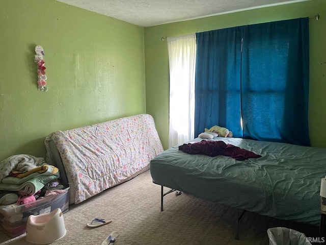 1741 N Brookfield St, South Bend, IN 46628 - bedroom featuring a textured ceiling and carpet