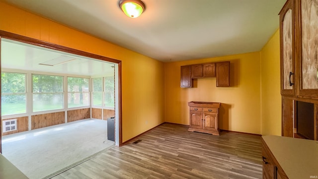 3557 N 150 E, Camden, IN 46917 - unfurnished dining area featuring wood finished floors and baseboards