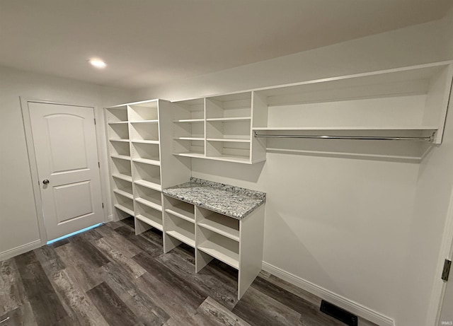 1405 Rosewood Dr, Washington, IN 47501 - spacious closet with dark wood-type flooring
