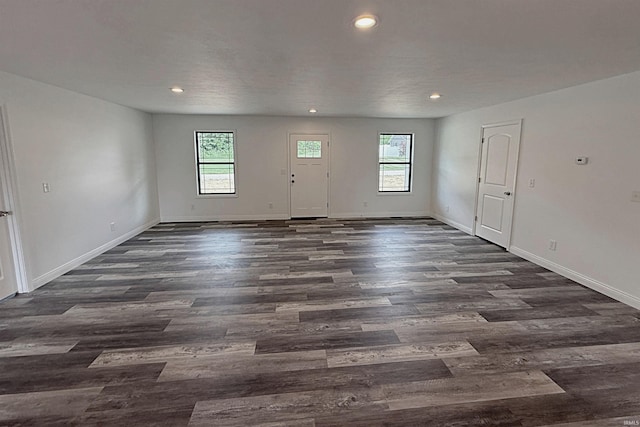 1405 Rosewood Dr, Washington, IN 47501 - foyer featuring recessed lighting and dark wood finished floors