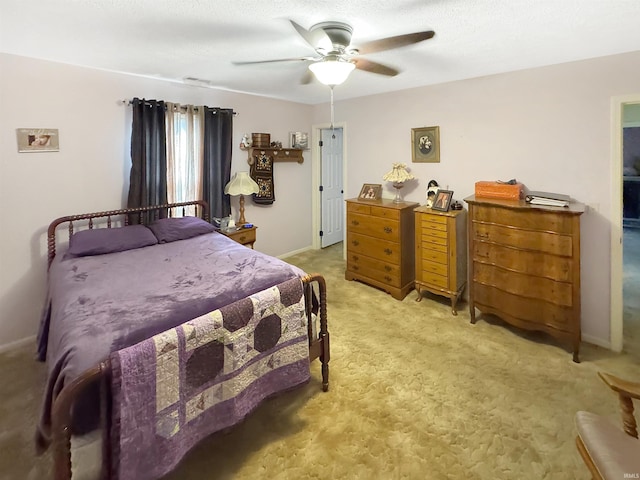 4329 Rutgers Dr Unit 40B, Anderson, IN 46013 - bedroom with light carpet and ceiling fan