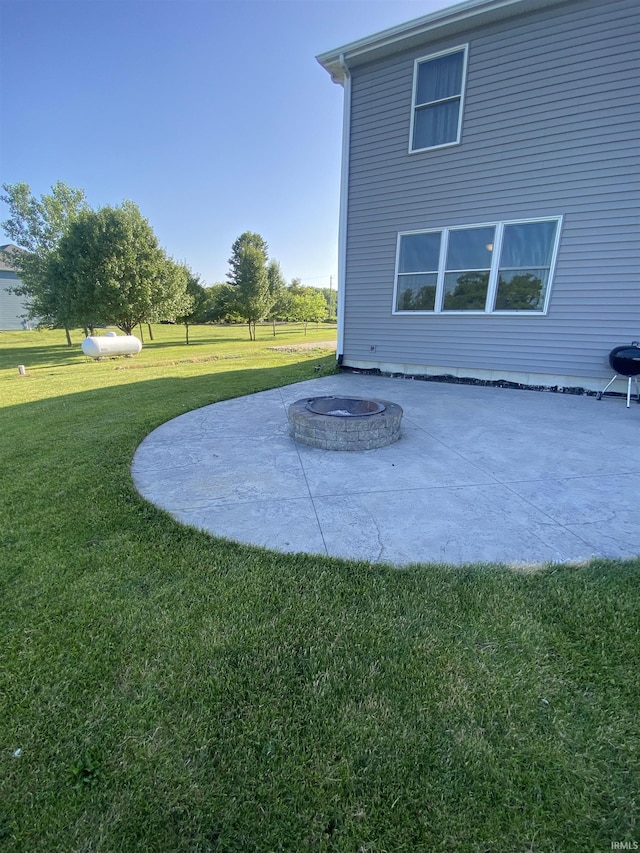 17030 Hand Rd, Huntertown, IN 46748 - view of patio / terrace with an outdoor fire pit